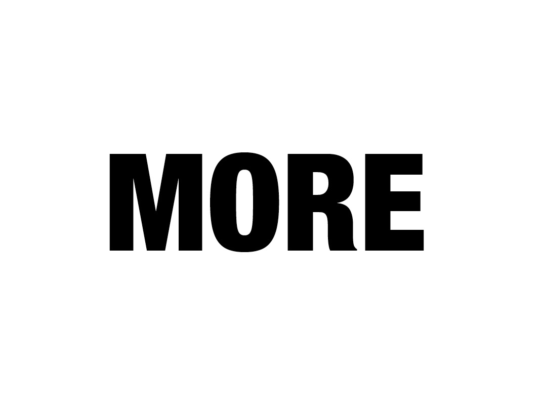 Logo of the word more in capital letters and bolded.